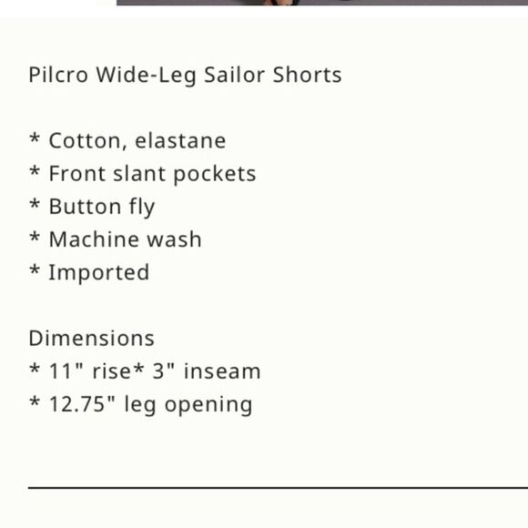 nwt Anthropologie pink pilcro wide leg shorts - Picture 9 of 9